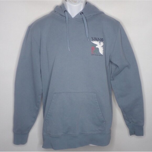 Vans Off The Wall Hoodie Mens S Gray Bird‎ Logo on Back Classic sweatshirt - Picture 1 of 6